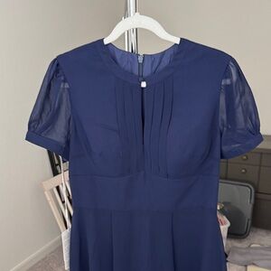 JJs House Classic Navy Midi Dress